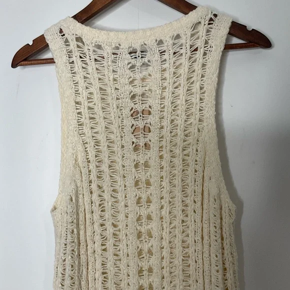 American Eagle Easy Open Stitch Weave Cream Sleeveless Knit Tank Top’ Sz XL NWTs - Picture 10 of 16